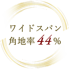 ワイドスパン角地率44％